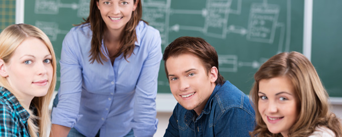 Eine Gruppe Schüler